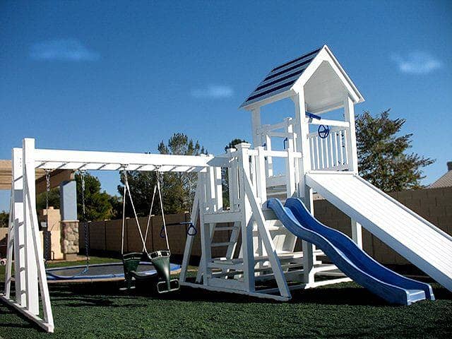 Swings|Slide|Seesaw|Marygoround|Bench|Gazibo|Tree House|Park Setup 14