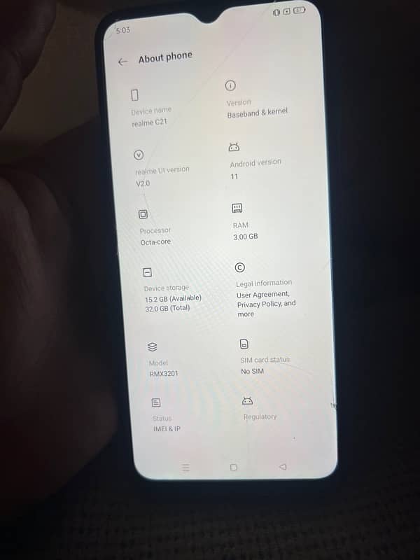 realme c21 3gb 32 gb pta approved condition 10/9 6