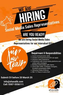 Social Media Sales Representatives