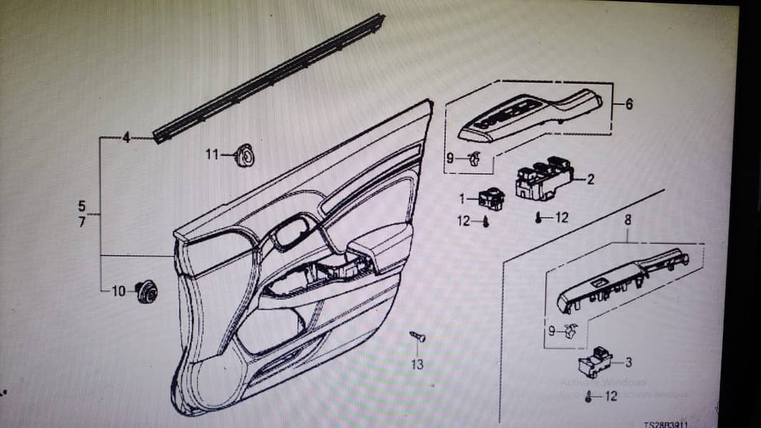 Genuine Inner Door Base Set Civic Treborn 2013 ~ 2016 1