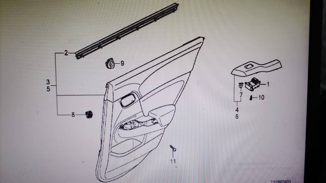 Genuine Inner Door Base Set Civic Treborn 2013 ~ 2016 2