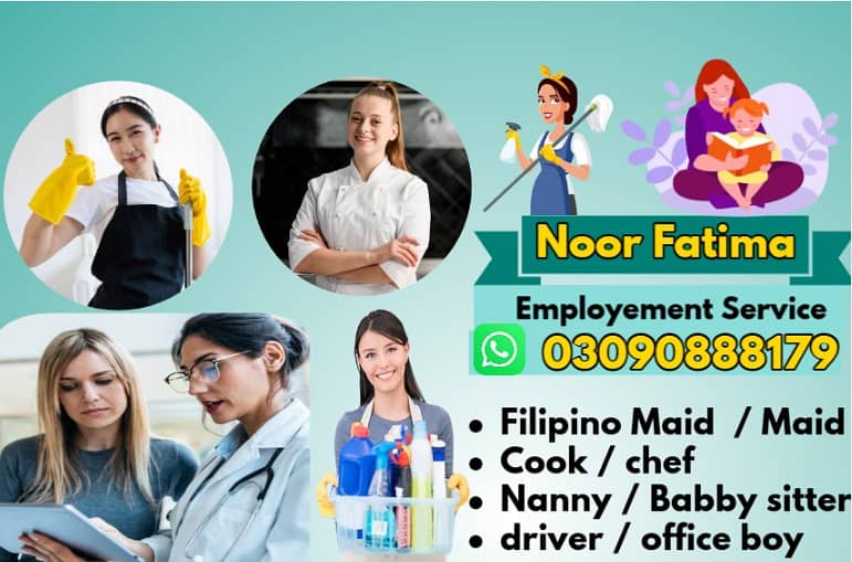 Maids , House Maids, Cook, Nurse, Driver, Patient Care, Domestic staff 1