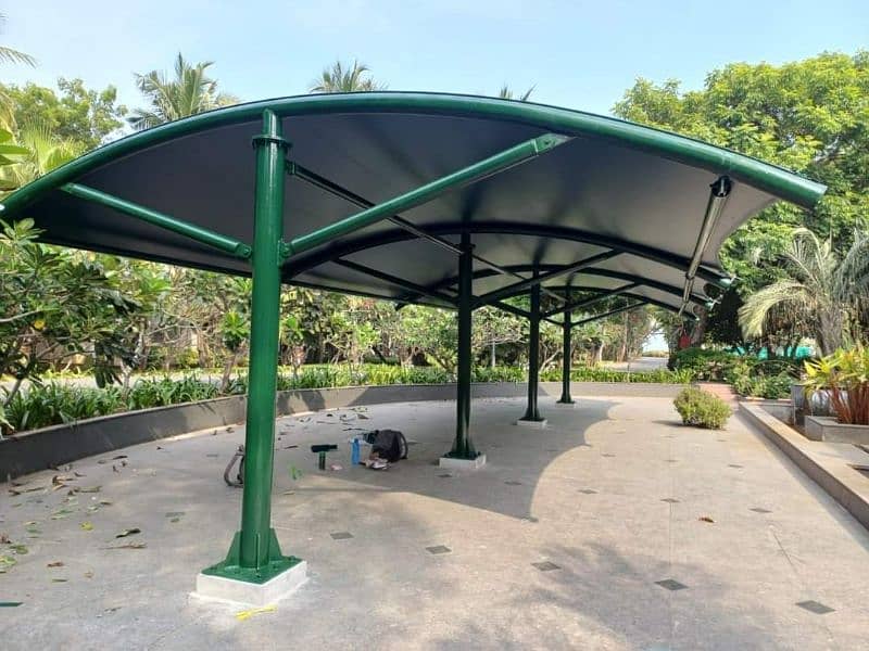 Commercial pvc parking shade in Pakistan, Canopy shed, Pvc fabric sale 7