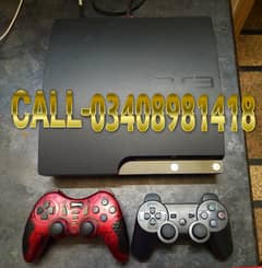 PS3 SLIM 500GB WITH 25 GAMES INSTALLED CALL-03408981418