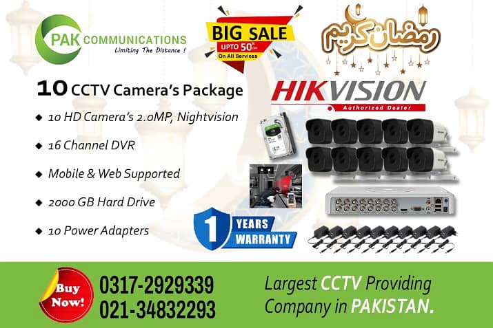 10 HD CCTV Cameras Package HIKVision (Authorized Dealer) 0