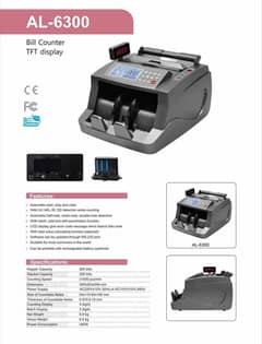 cash counting machine with fake note detection 1 year warranty. ATC