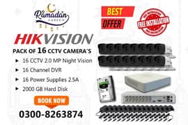 16 CCTV Cameras 2mp Pack (1 Year Warranty)