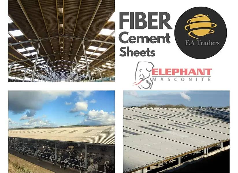 Fiber Cement Corrugated Sheet-Roofing/Warehouse/DairyFarm/Sheds/Garag 0