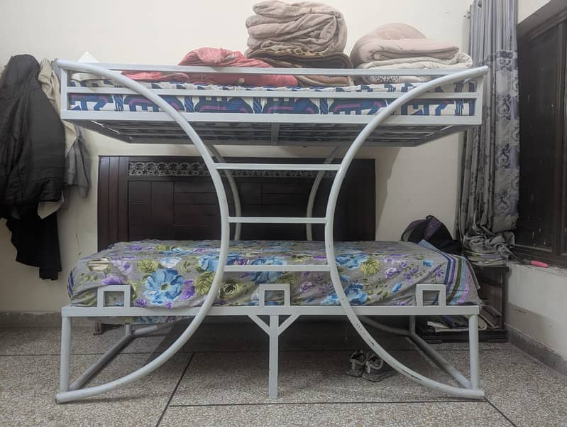 Iron Bunk Bed with 2 mattresses new || Bunk Bed || Bunk Bed for sale 0