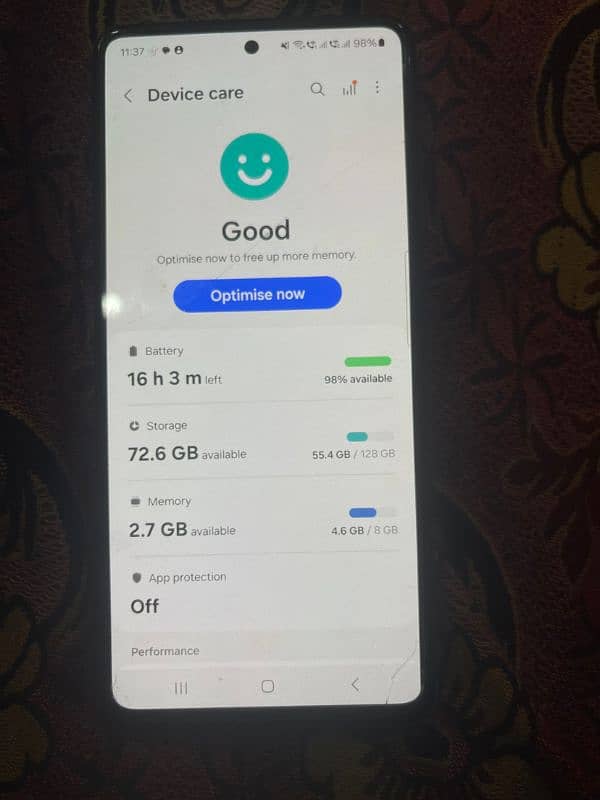 Samsung a72 all okay Hai Koi fault nahi hai 10/10 5