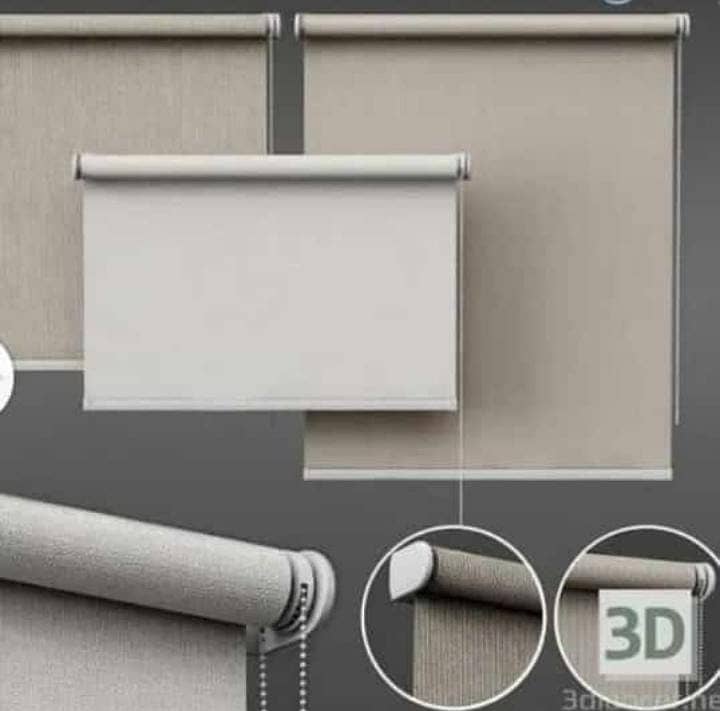 Curtain - Blind - Office Blind - Roller Zebra Blind -Window Wood Blin 0