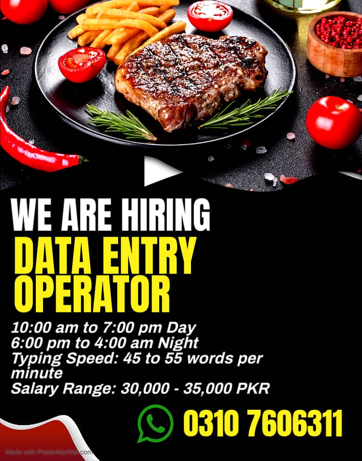 Hiring Data Entry Operator 0