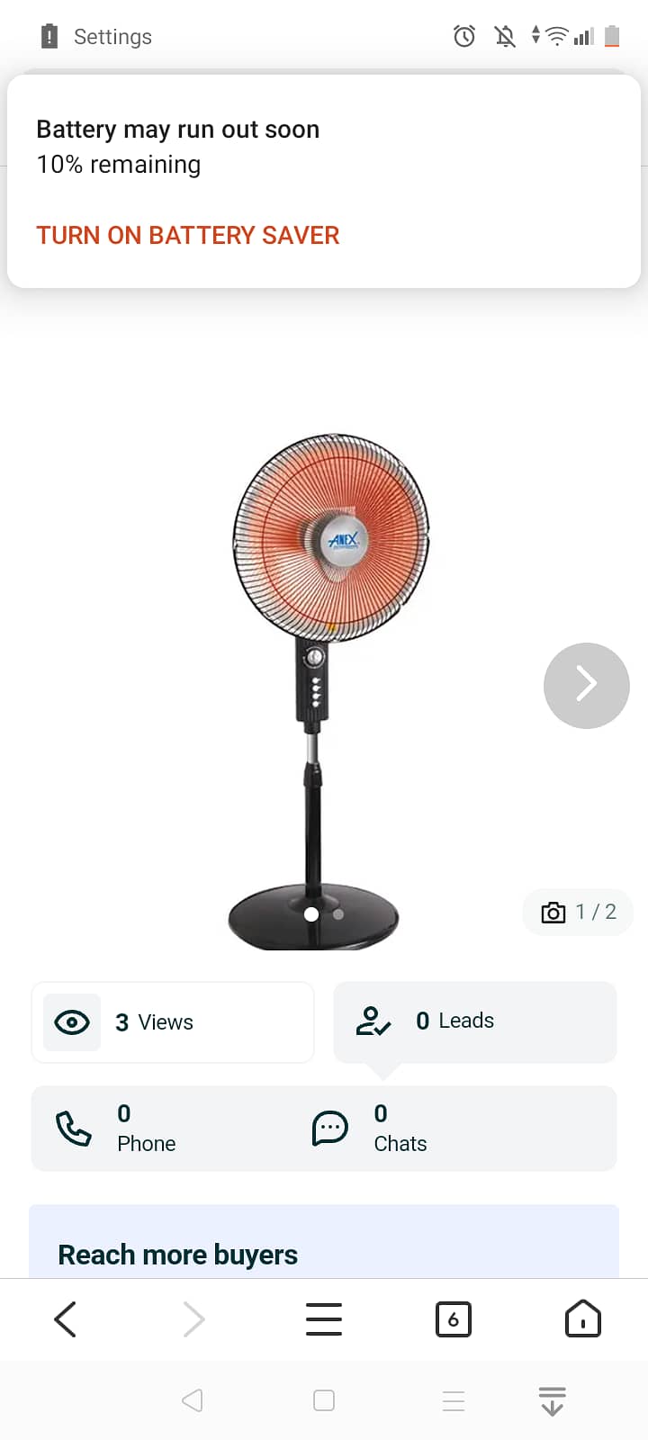 Brand new condition Anex Fan Heater 0