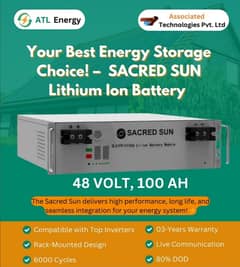 SACREDSUN Solar Lithium Ion Batteries +48V/100AH/6000 cycles