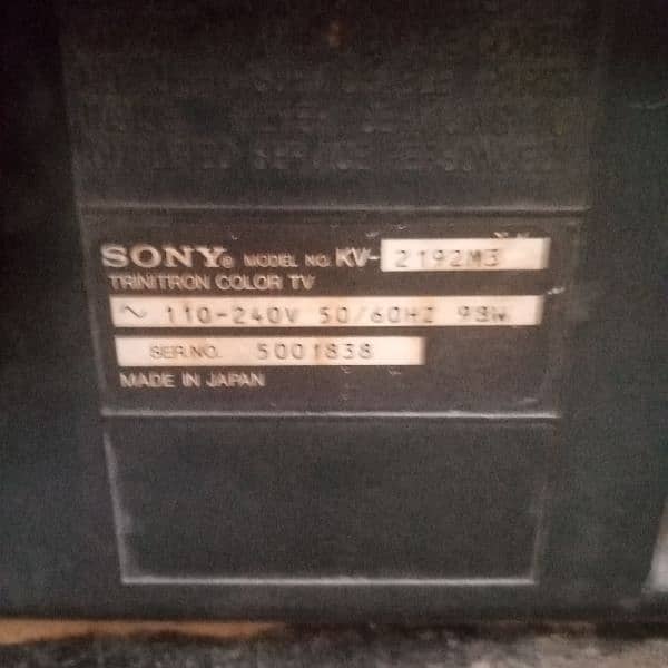 Sony TV double speakers 21 inch 0