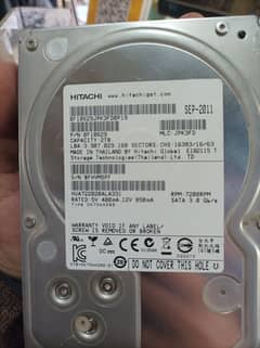 Hitachi company 2 tb Hard Destk no any fault