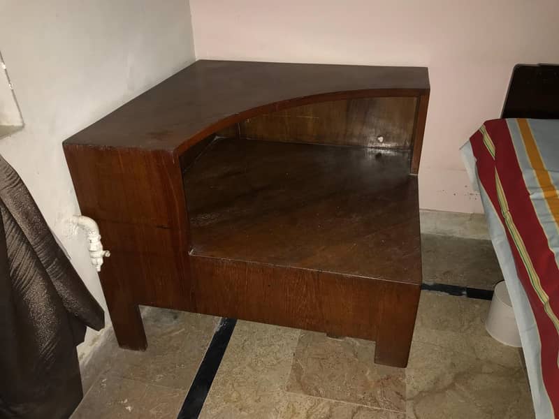 Solid Teak Wood Corner Dressing Table for sale. 0