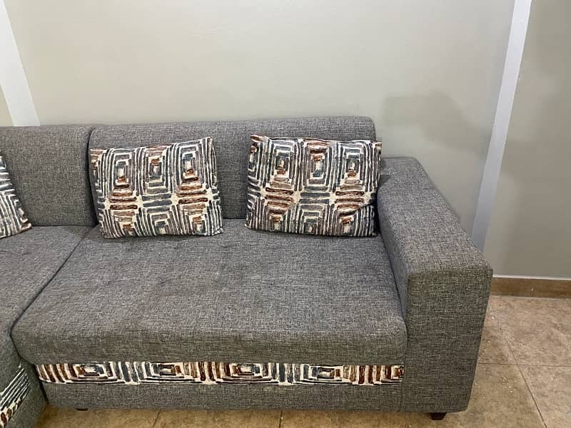 L shaped Sofa and 1 Center Table For sale 1