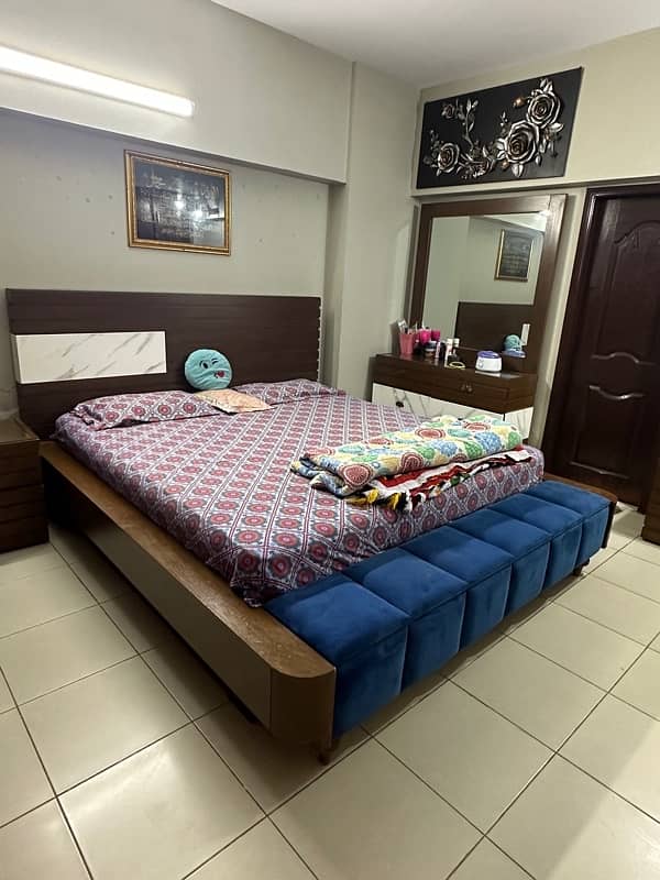 full heavy wooden bed set with huge space 3