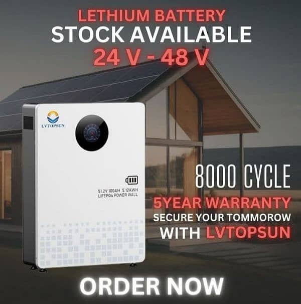 lvtopsun lithium battery 24v 48 v 0