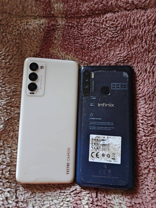 Infinix S5 & Tecno canon 18p for sale 1