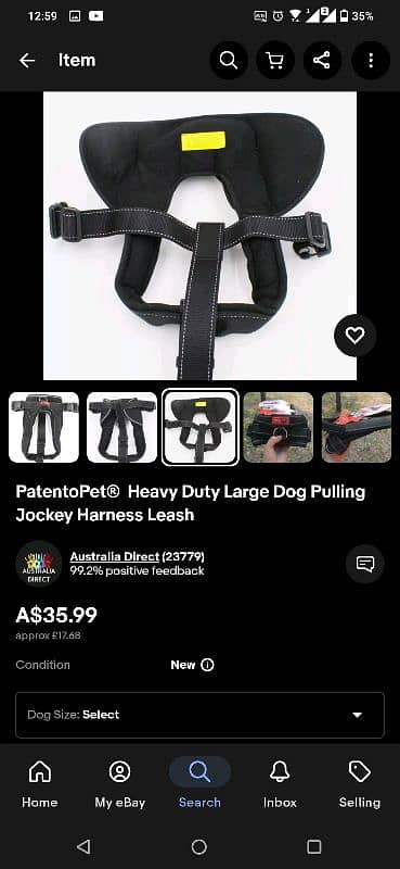 PatentoPet Heavy Duty Large Dog Pulling  Jockey Harness Leash 6