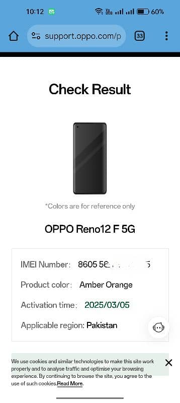 oppo Reno 12 f 5g 12/256 box pack 3