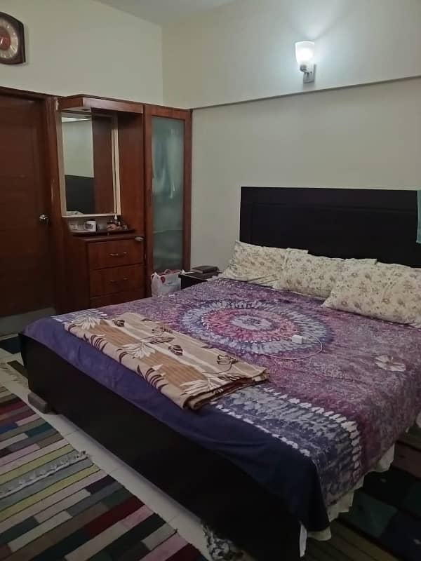 Fully Furnished Apartment For Rent 2 Bedroom With Attached Bathroom Drawing Dining Room 2nd Floor DHA Phase 5 Saba Com 0