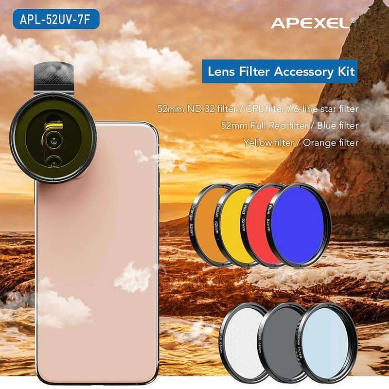 Phone Lens Kits 37/52mm CPL ND32 Full Color Filter 1