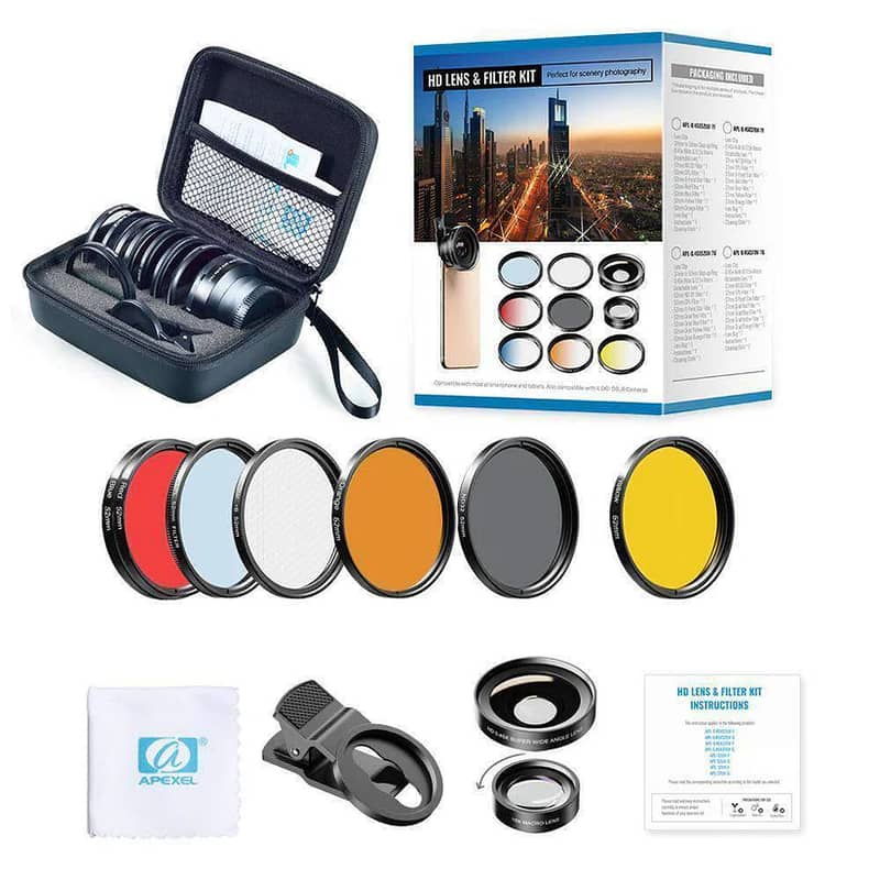 Phone Lens Kits 37/52mm CPL ND32 Full Color Filter 7