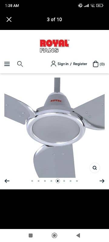 Royal ceiling fan 56 " life time warranty" 1