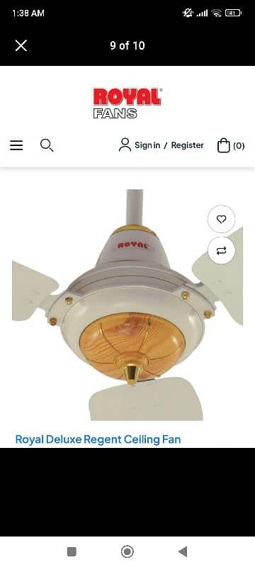 Royal ceiling fan 56 " life time warranty" 5