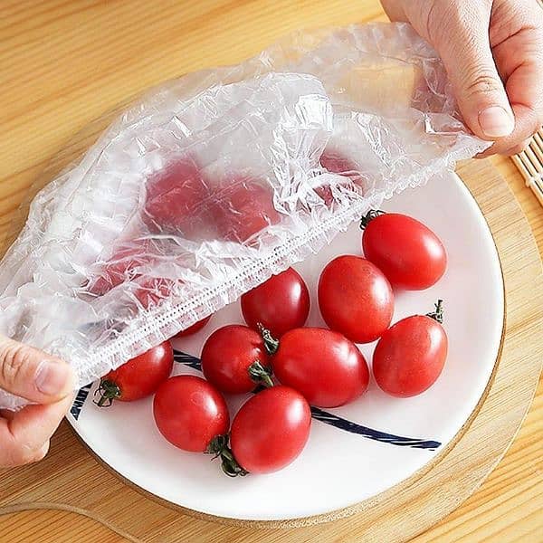 100 Pcs Food Cover Polythene Covers 0