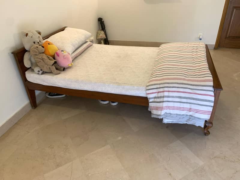 Bed / single bed / wooden single bed / bed set with mattress 0