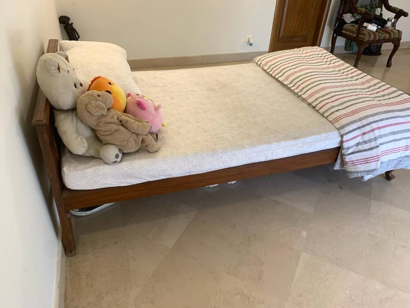 Bed / single bed / wooden single bed / bed set with mattress 2