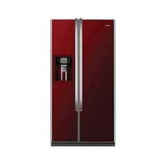 haire double door fridge