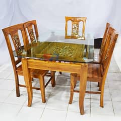 Dinning Table | Wooden | Glass | Pvc | 6 Seater Dinning Table | Sale