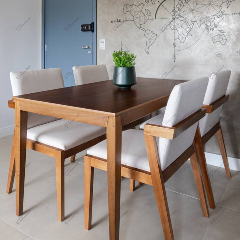 Dinning Table | Wooden | Glass | Pvc | 6 Seater Dinning Table | Sale 13