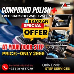 free car wash waxing with compound polish