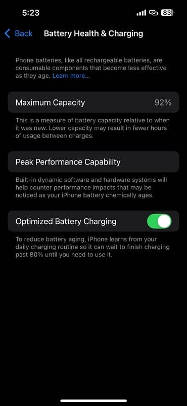 92 % battery / 256 memory /silver colour /Non PTA 2