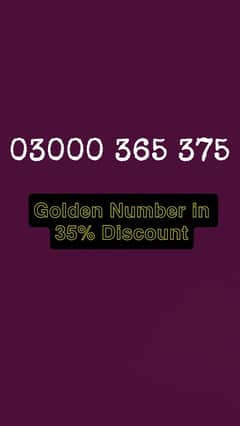 Golden Number in 35% discount price.