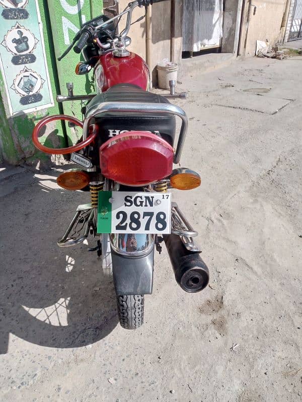 Honda 125  2017 model registration city Sargodha biometric availbe 9