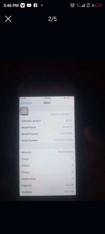 Iphone 6 with 64gb PTA Approved 5