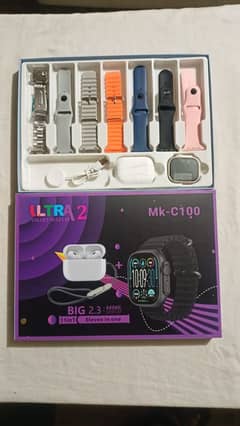 Ultra 2 Smart Watch 7 straps with Air Buds