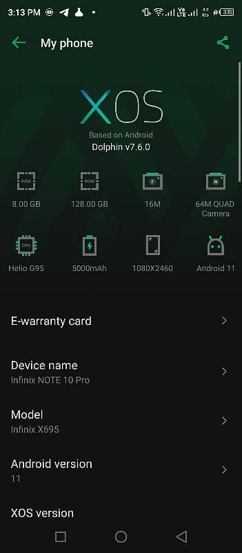 infinix note 10  pro exchange 0