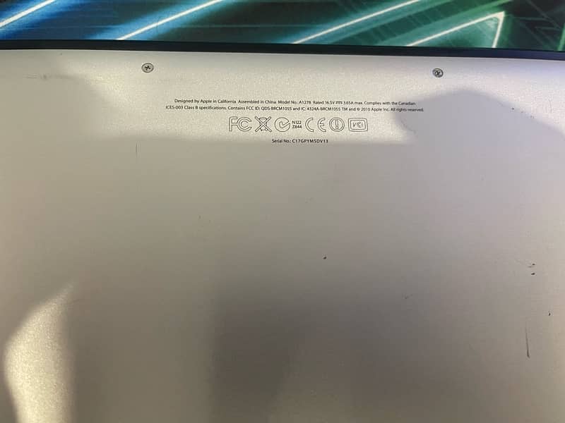 Apple Macbook Pro Model A1278 5