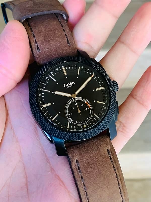 Fossil FTW1163 Hybrid Smartwatch – Q Machine Dark Brown Leather 2