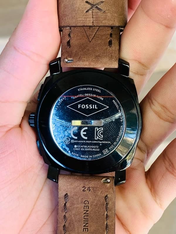 Fossil FTW1163 Hybrid Smartwatch – Q Machine Dark Brown Leather 3