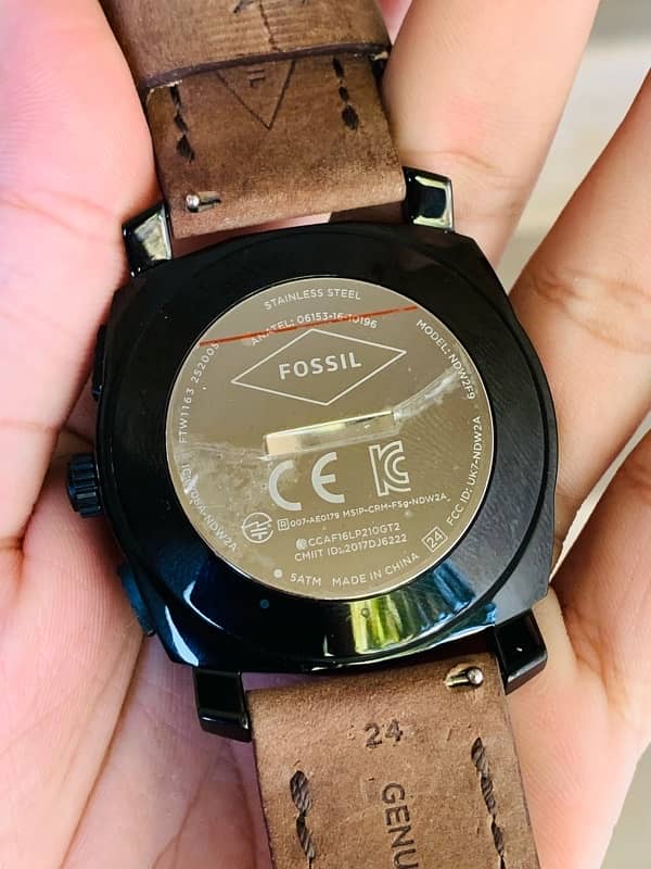 Fossil FTW1163 Hybrid Smartwatch – Q Machine Dark Brown Leather 4