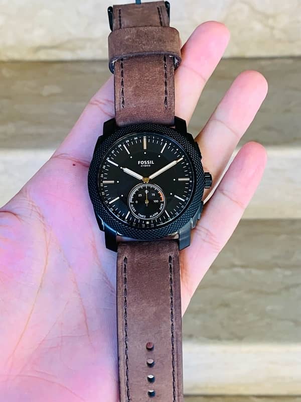 Fossil FTW1163 Hybrid Smartwatch – Q Machine Dark Brown Leather 8